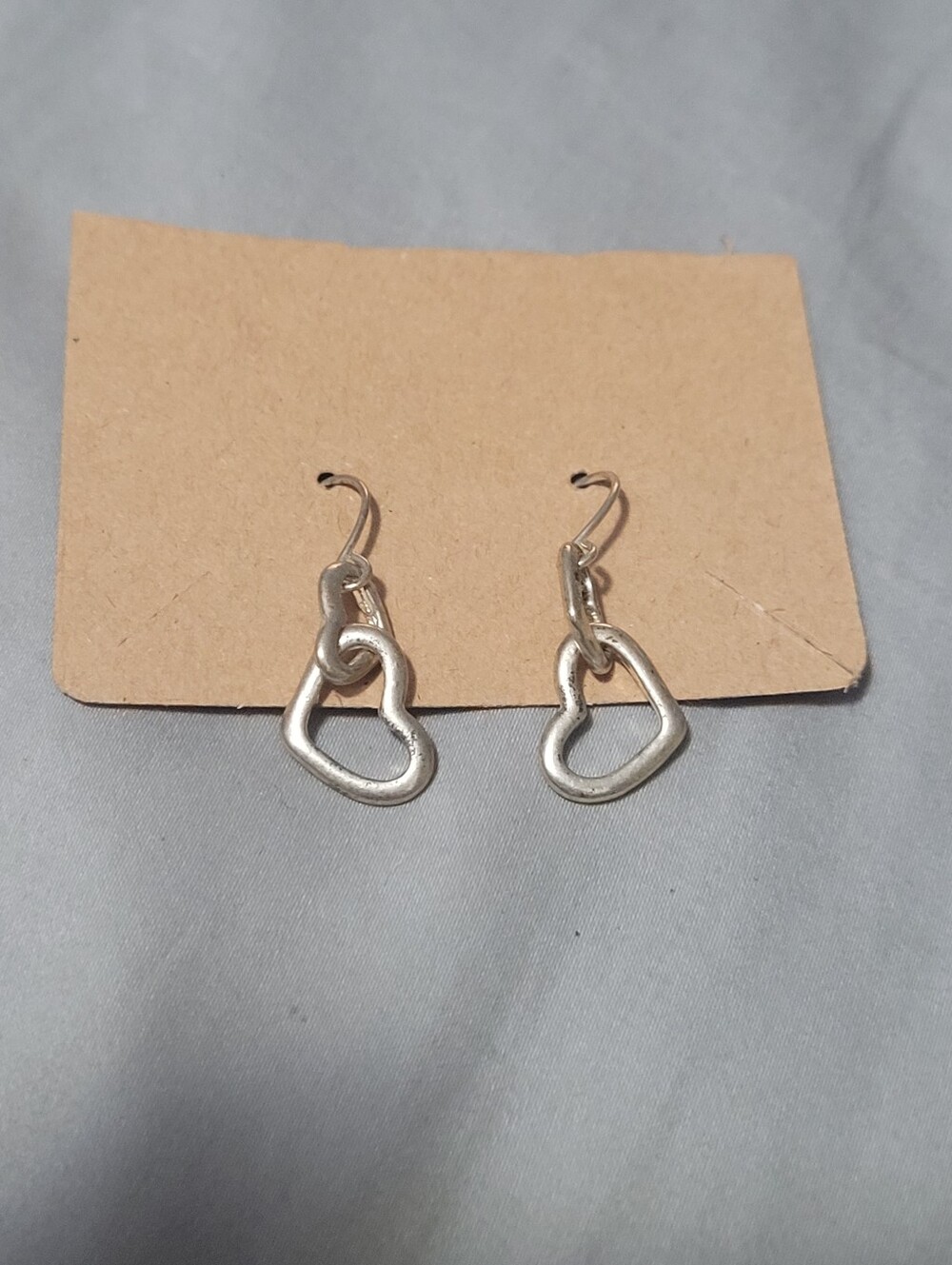 Sterling Silver Heart Drop Earrings - Women Jewelry